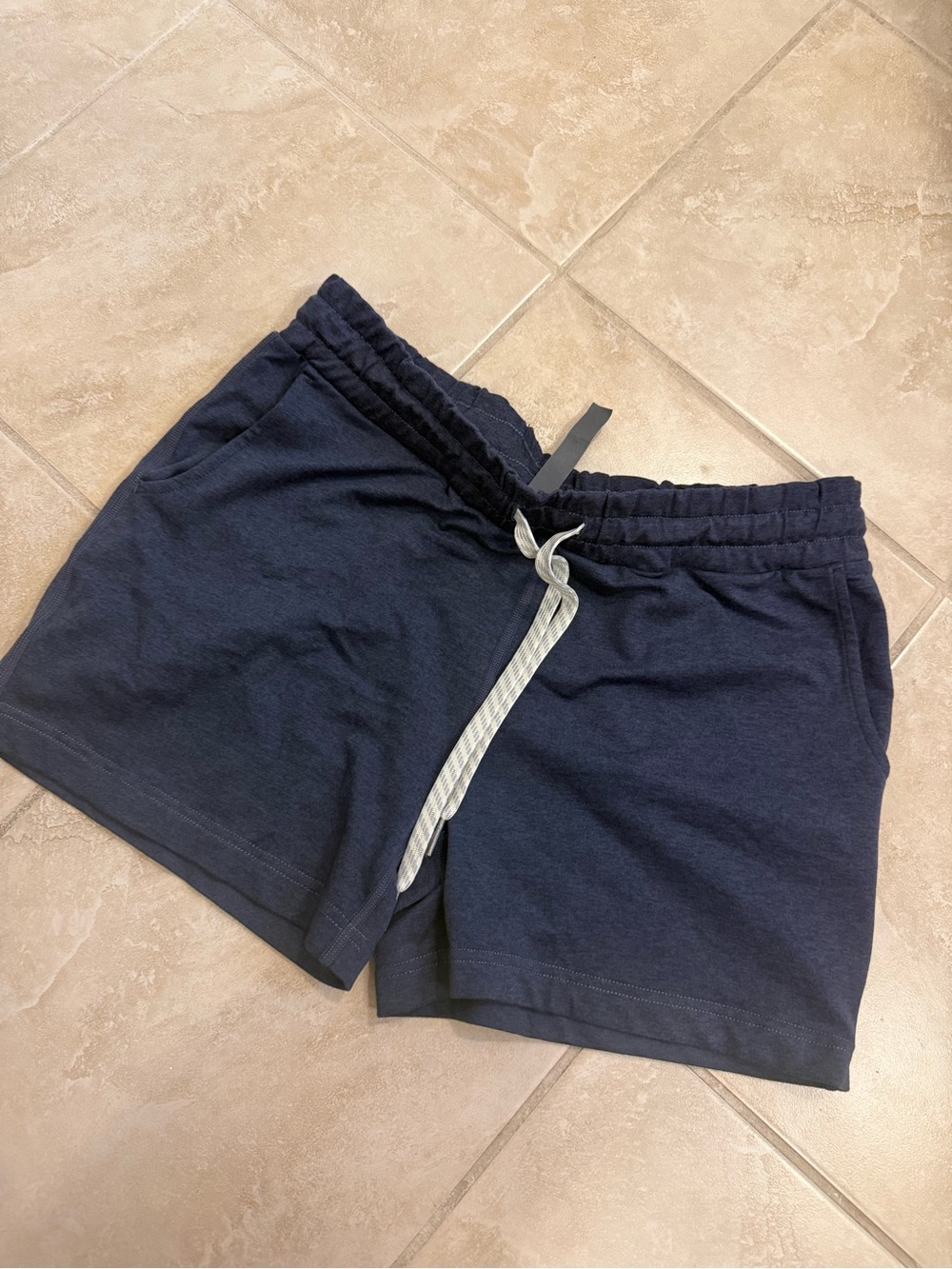 Vuori Navy Athletic Drawstring Shorts